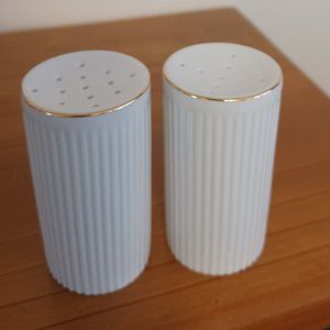 Cranbrook Ceramic White Salt and Pepper Shaker Set